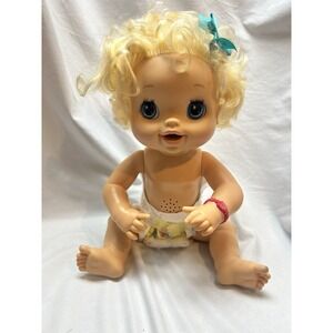 Works Hasbro Baby Alive Real Surprises Doll Blonde Hair Blue Eyes 2010